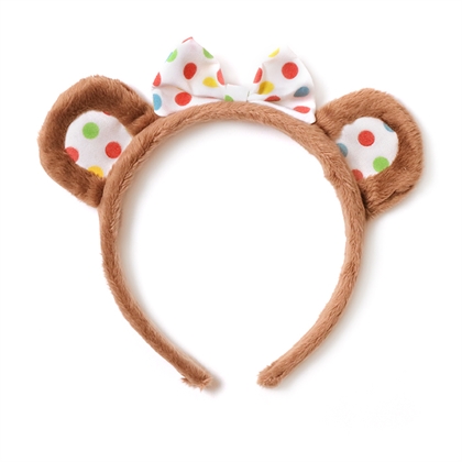 CHILDREN IN NEED-Pudsey Gold Bear Hood with Ears & Spotty Hanky-Kids Accessory 