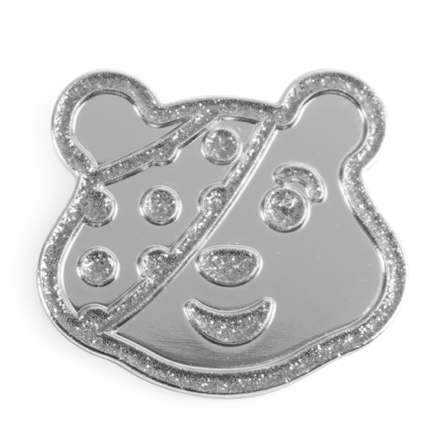 Pudsey Silver Glitter Pin Badge - BBC Children In Need