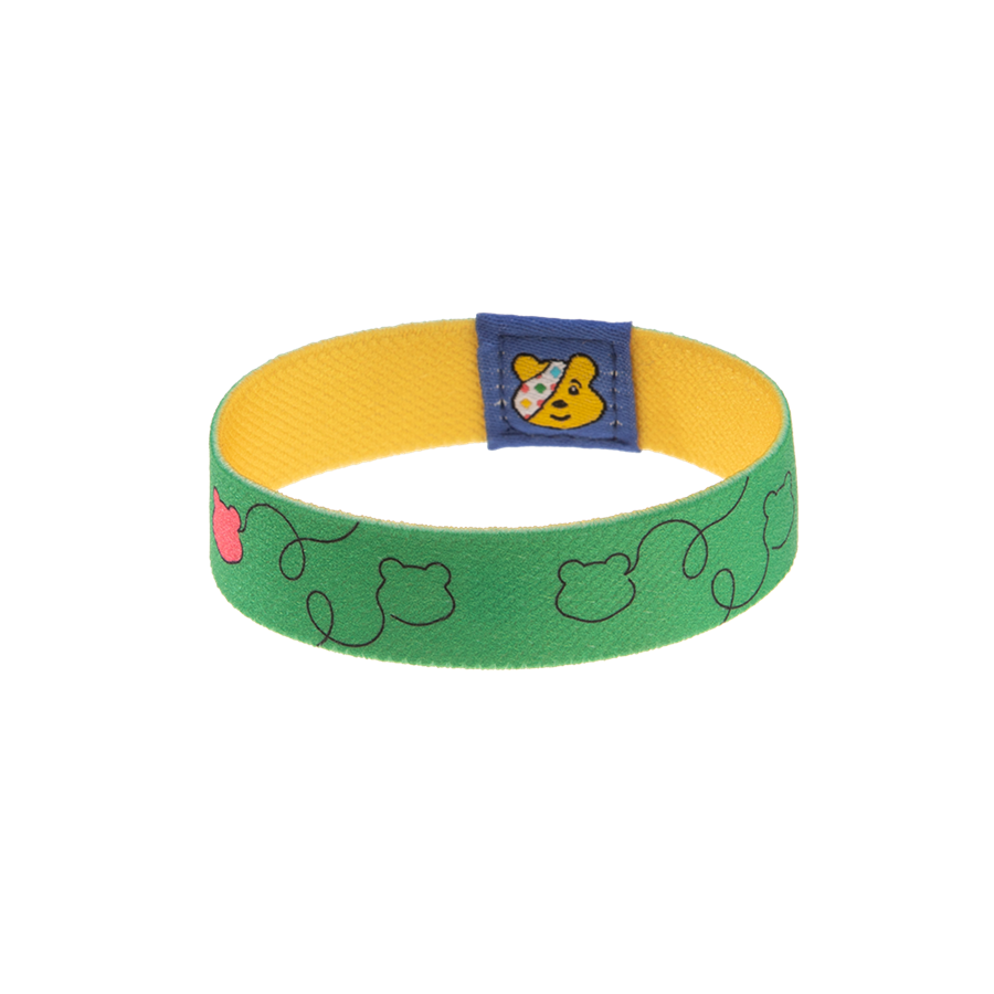 Pudsey Green Wristband - BBC Children in Need