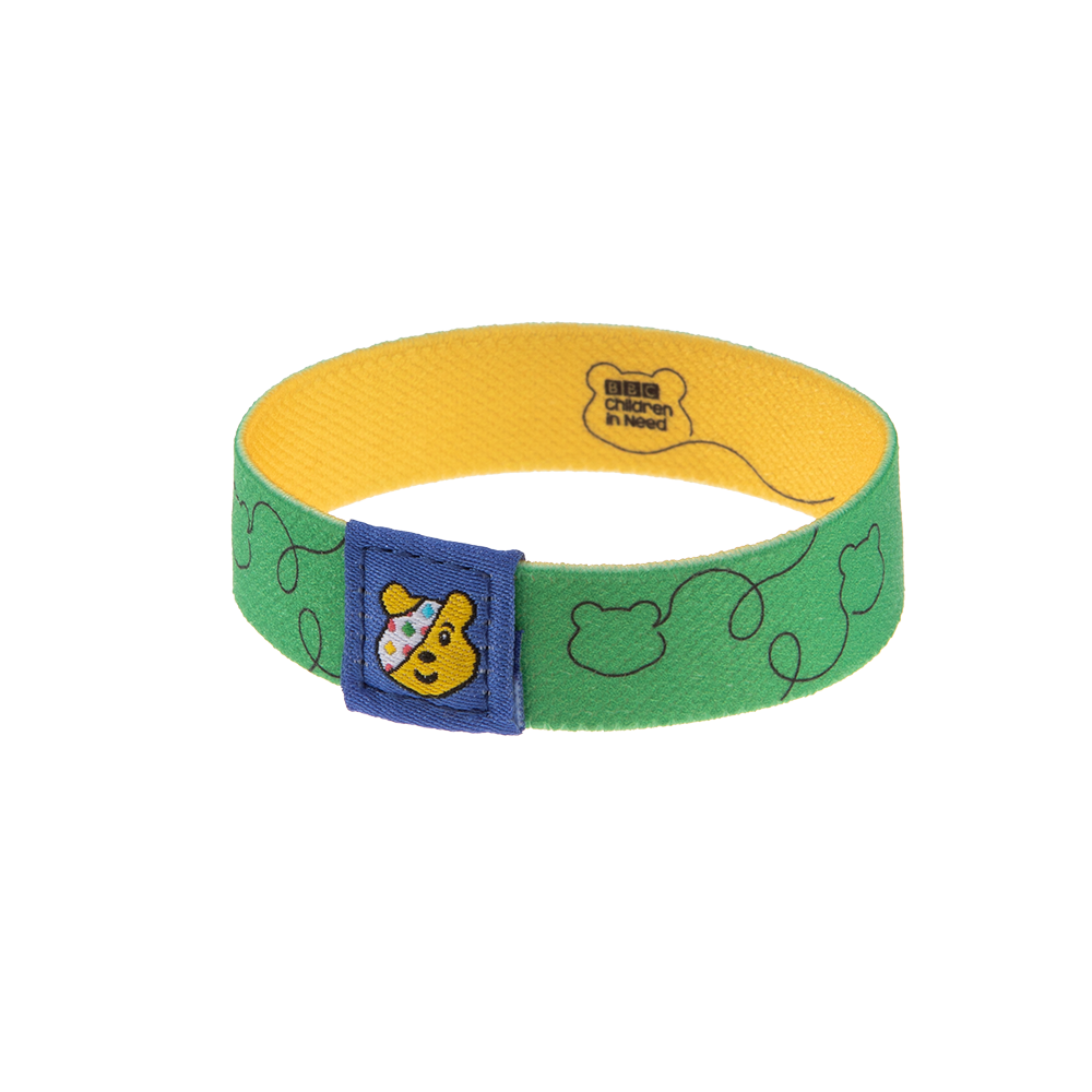 Pudsey Green Wristband - BBC Children in Need